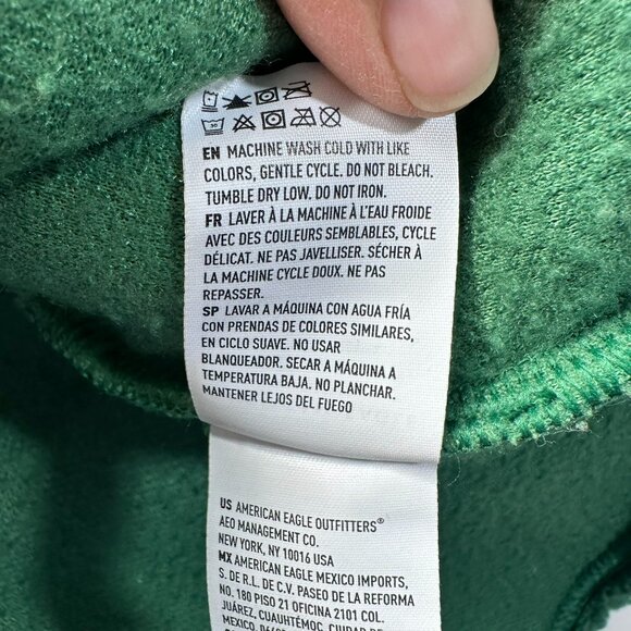 American Eagle Outfitters Oversized Fleece Button Jacket Size M Women’s Green - Picture 8 of 10